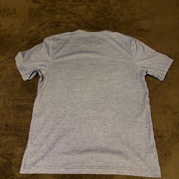 Tasso Elba Heathered Light Blue Crew Tee - Picture 3 of 3